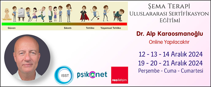 ONLİNE Şema Terapi Uluslararası Sertifikasyon Eğitimi 13 Şubat 2025'te Başlıyor.