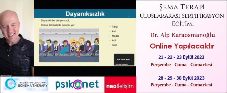 ONLİNE Şema Terapi Uluslararası Sertifikasyon Eğitimi 21 Eylül 2023'de Başlıyor.