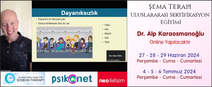 ONLİNE Şema Terapi Uluslararası Sertifikasyon Eğitimi 27 Haziran 2024'te Başlıyor.